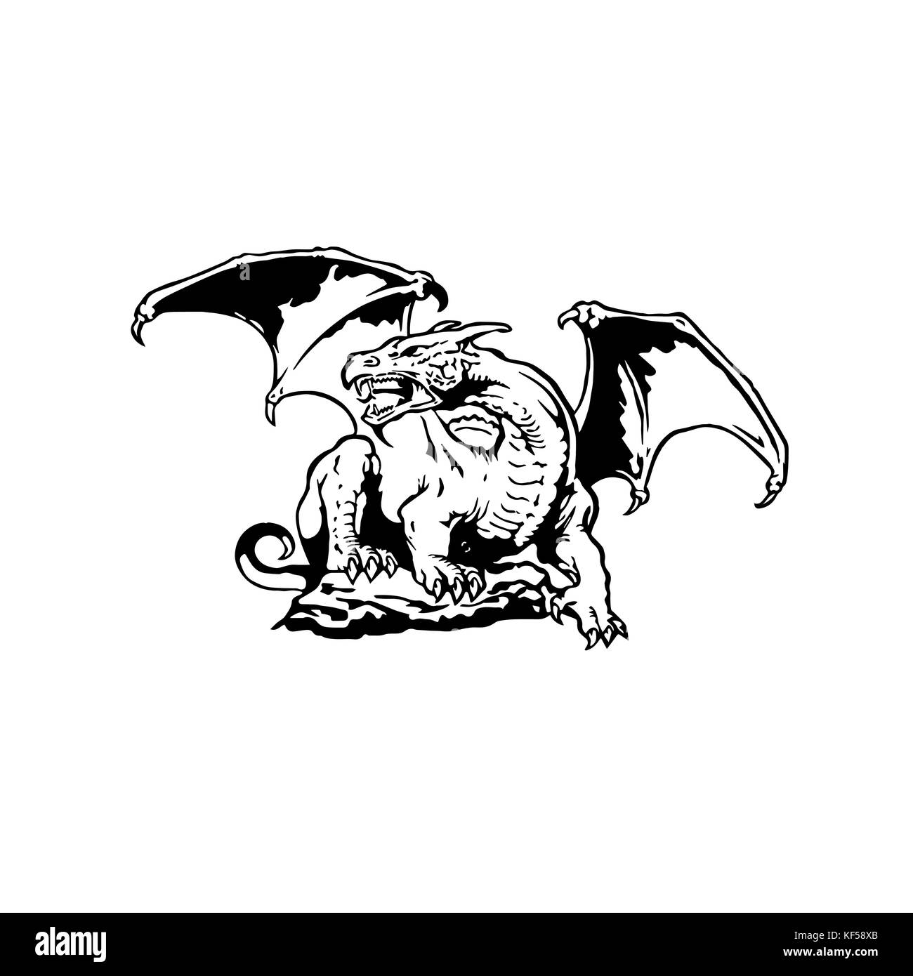 Dragon vector design Stock Photo - Alamy