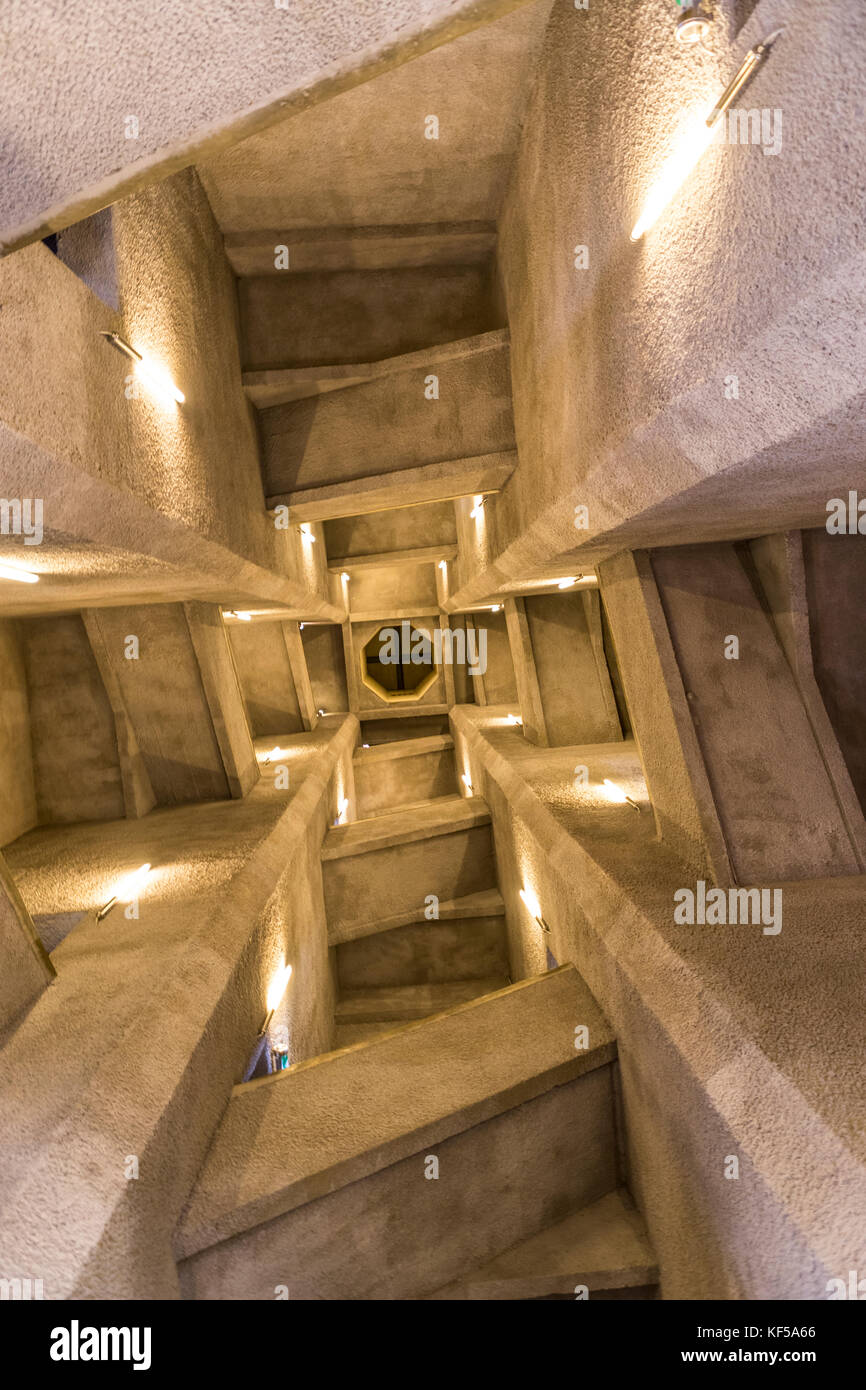 The Tower of the Douaumont ossuary, national cemetery and memorial site, including Trench du Bayonette, France. Stock Photo