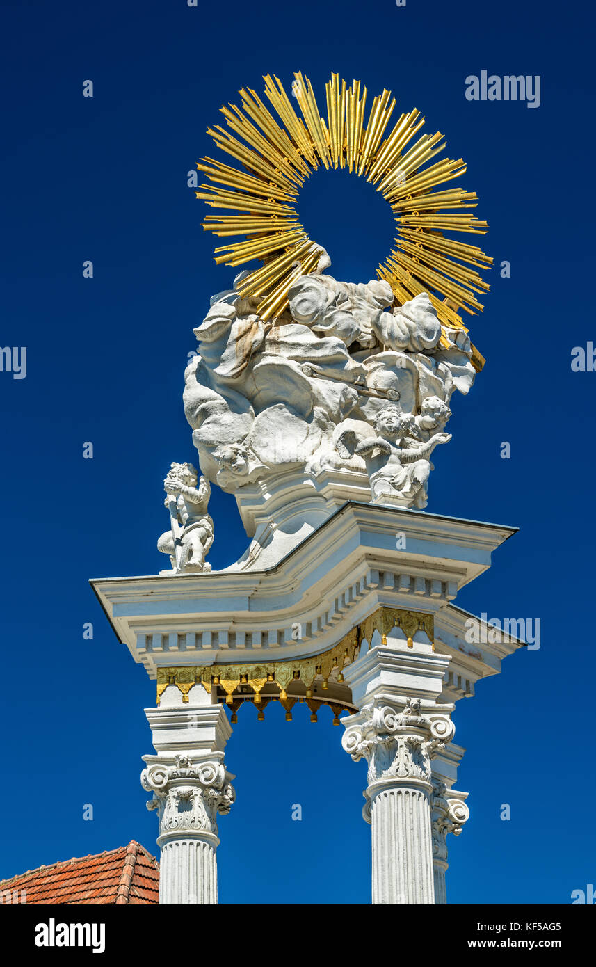 Holy Trinity Column in Krems an der Donau, Austria Stock Photo