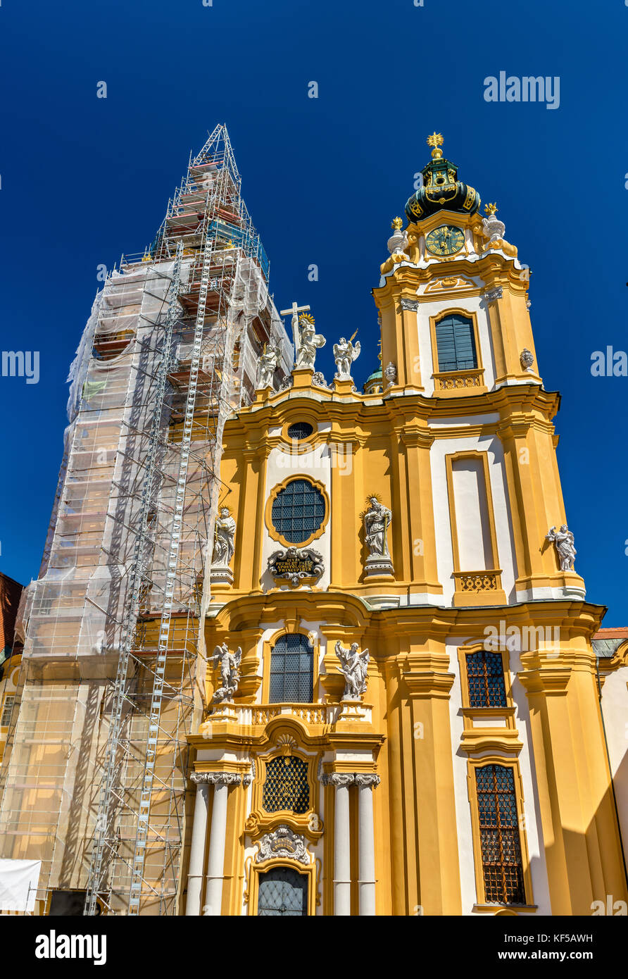 Saint Peter and Paul Church at Melk Abbey in Austria Stock Photo
