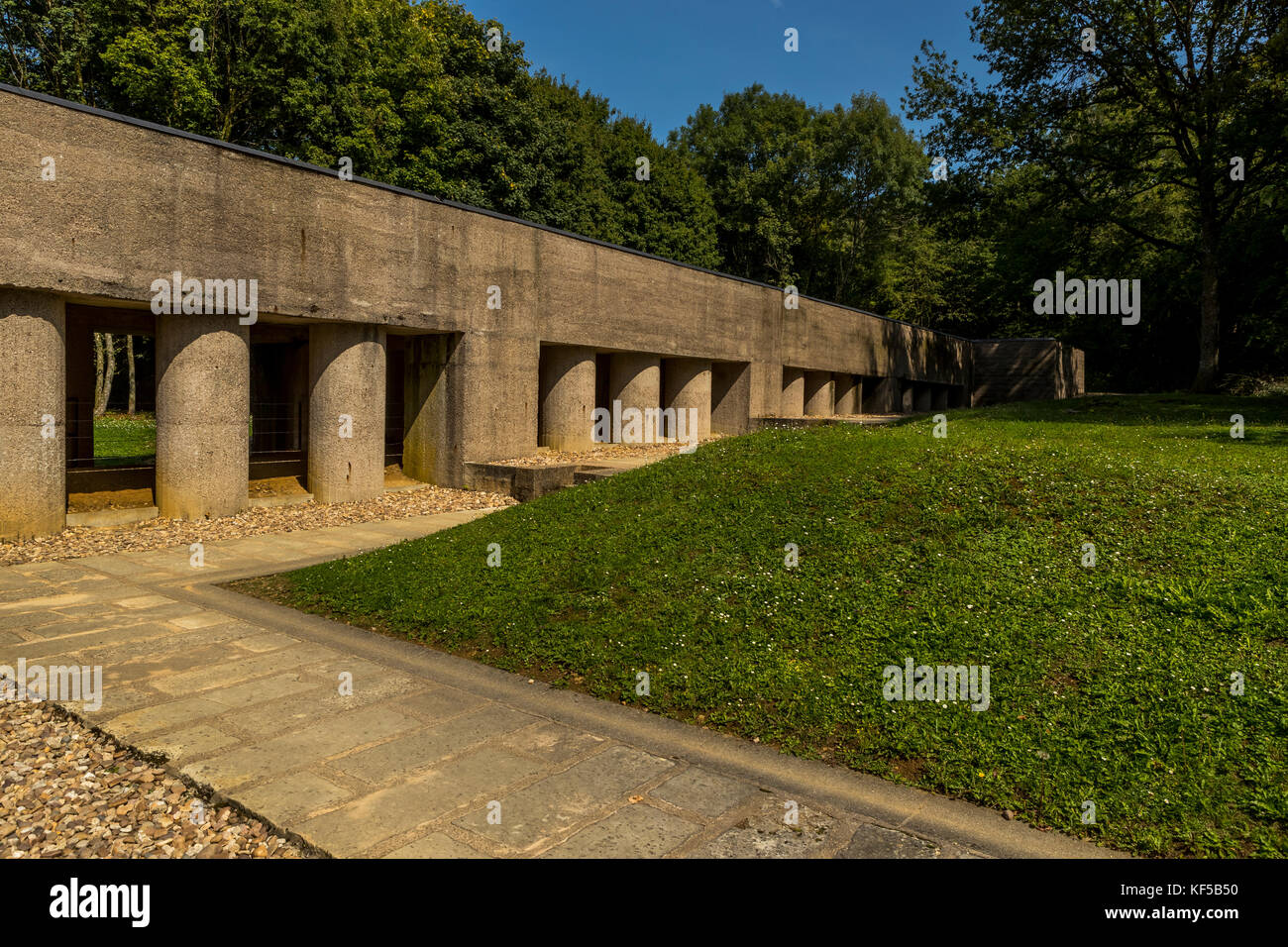 The Douaumont ossuary, national cemetery and memorial site, including Trench du Bayonet, France. Stock Photo