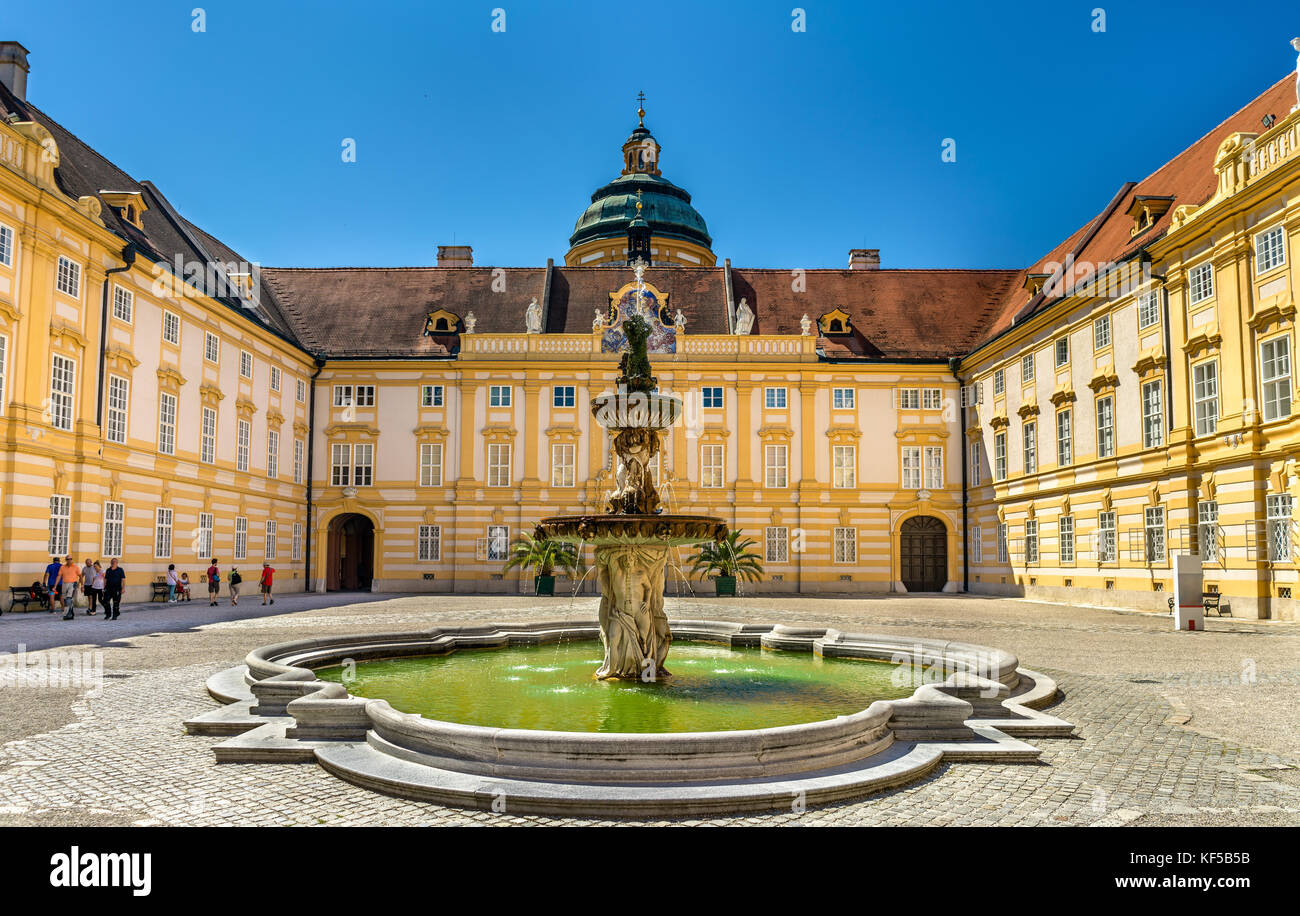 Prelate's courtyard of Melk Abbey in Austria Stock Photo
