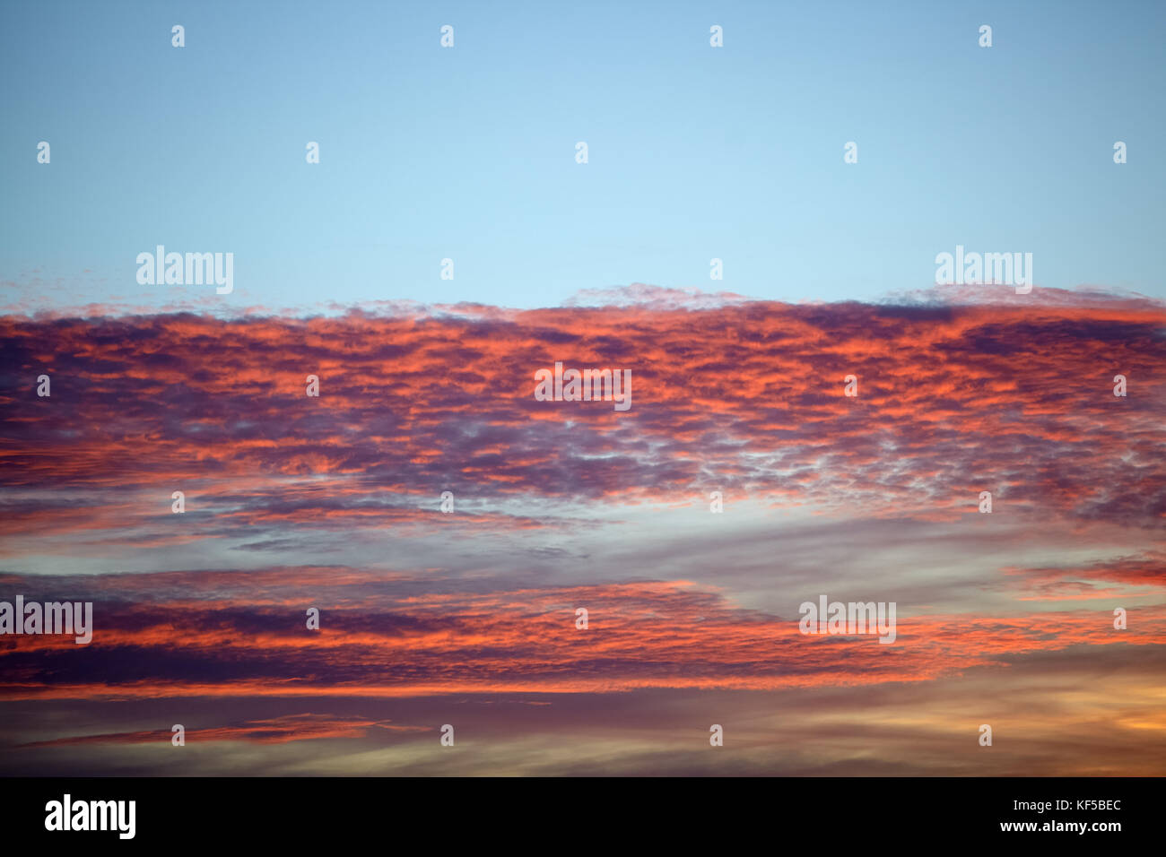Tranquil scene of colorful clouds in sky at sunset Stock Photo - Alamy