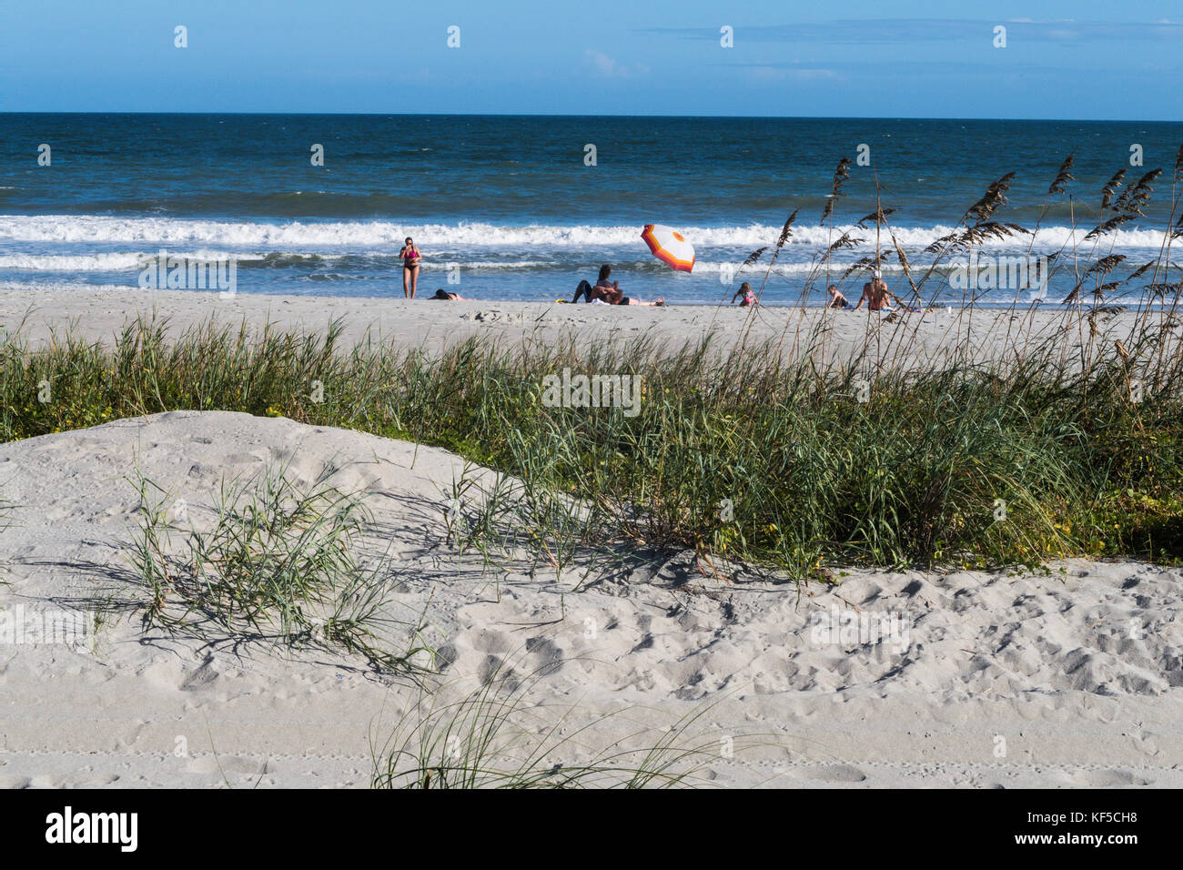 Silky Sand Beach at Myrtle Beach, South Carolina, USA Stock Photo