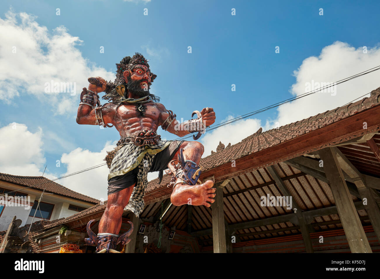 Colourful statue at the local temple. Tampaksiring, Bali, Indonesia. Stock Photo