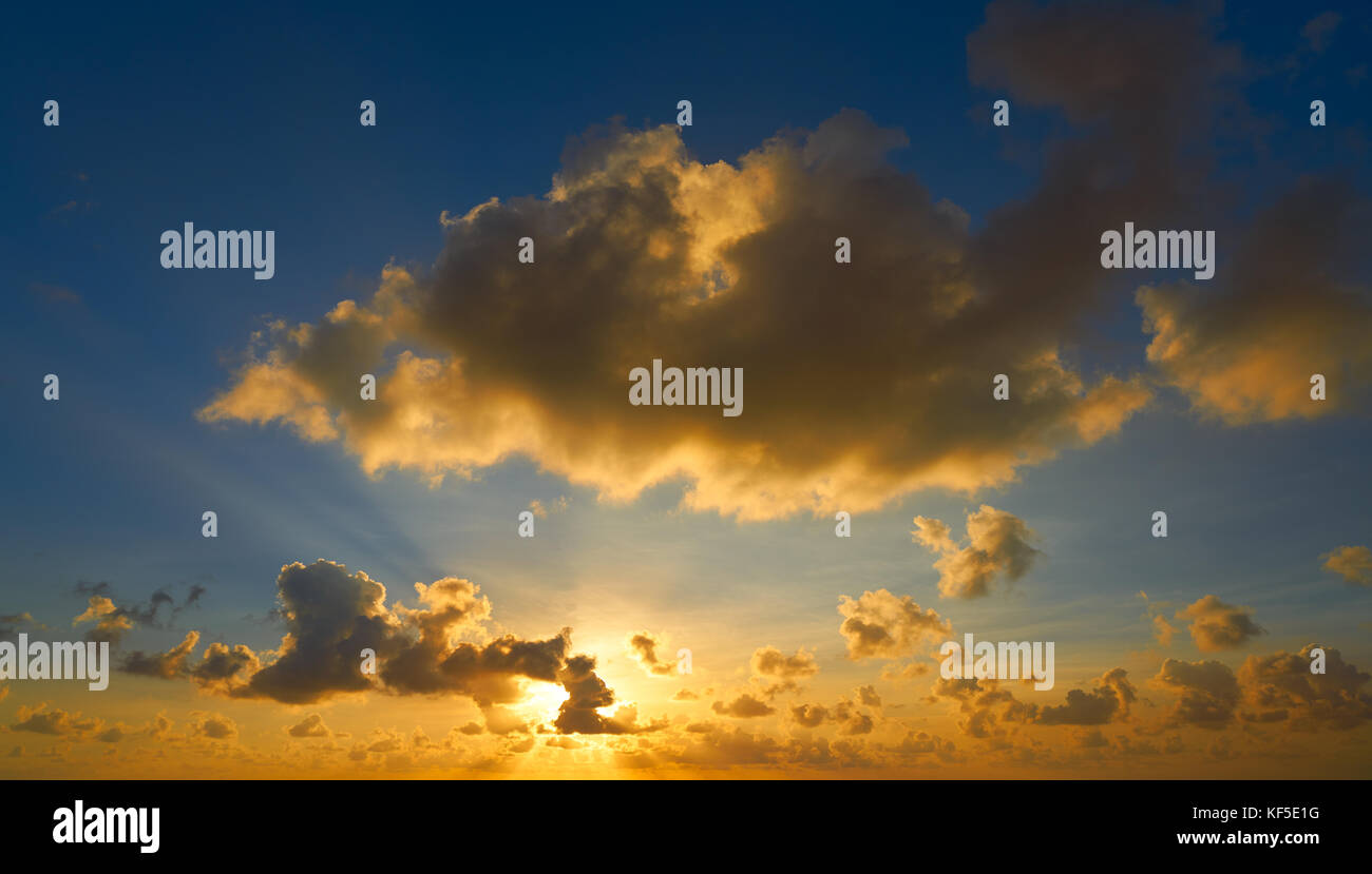 Sunset colorful dramatic sky clouds over Mexico Stock Photo - Alamy