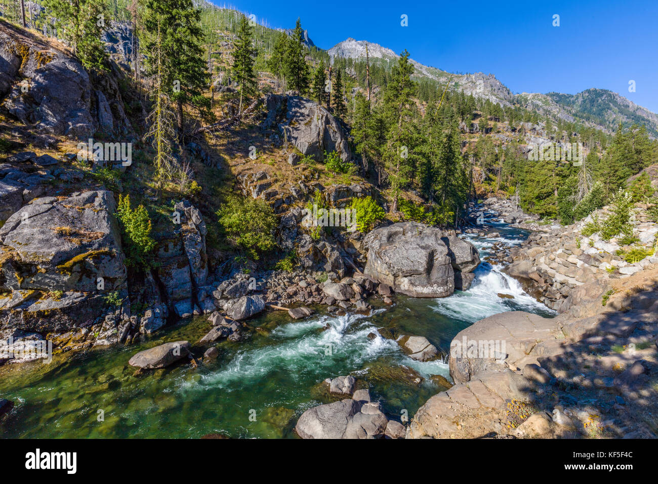 Icicle Creek in Leavenworth Washingtonin in the Cascade Mountains in