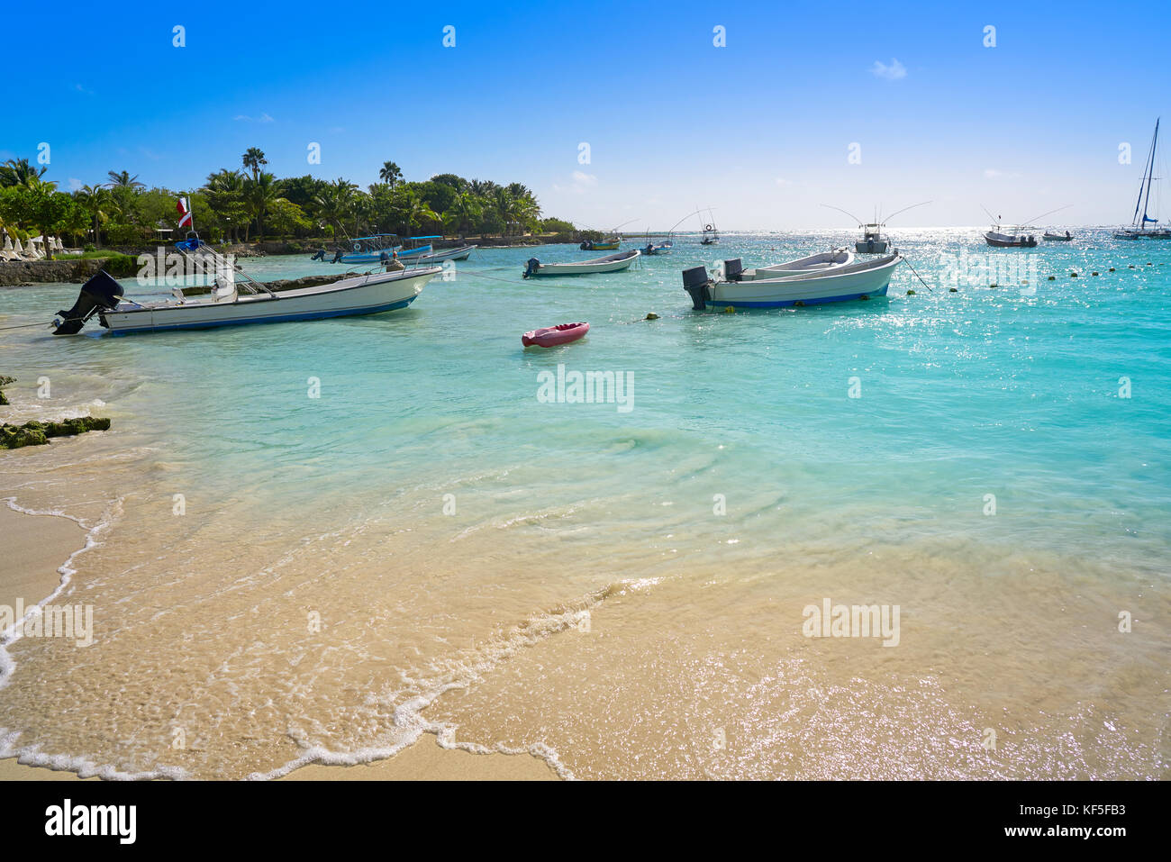 Akumal bay Caribbean beach in Riviera Maya of Mayan Mexico Stock Photo ...