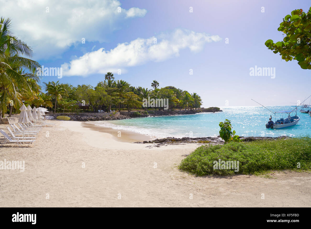 Akumal bay Caribbean beach in Riviera Maya of Mayan Mexico Stock Photo ...