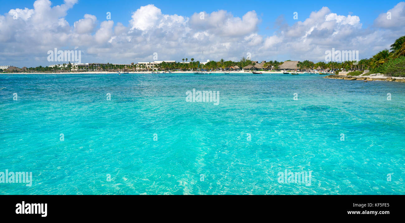 Akumal bay Caribbean beach in Riviera Maya of Mayan Mexico Stock Photo ...