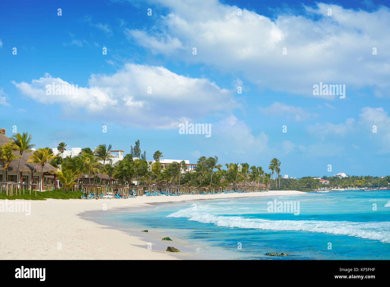 Akumal bay Caribbean beach in Riviera Maya of Mayan Mexico Stock Photo ...