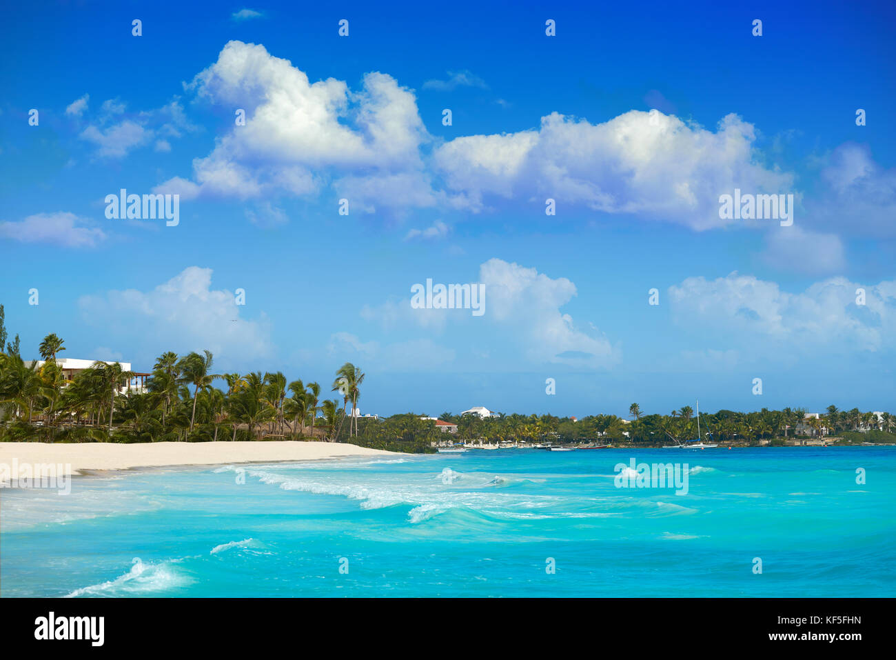Akumal bay Caribbean beach in Riviera Maya of Mayan Mexico Stock Photo ...