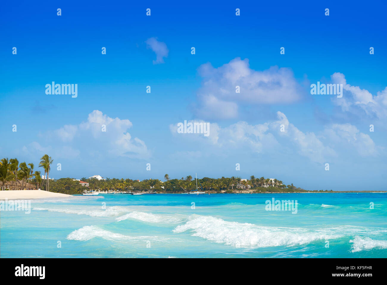 Akumal bay Caribbean beach in Riviera Maya of Mayan Mexico Stock Photo ...