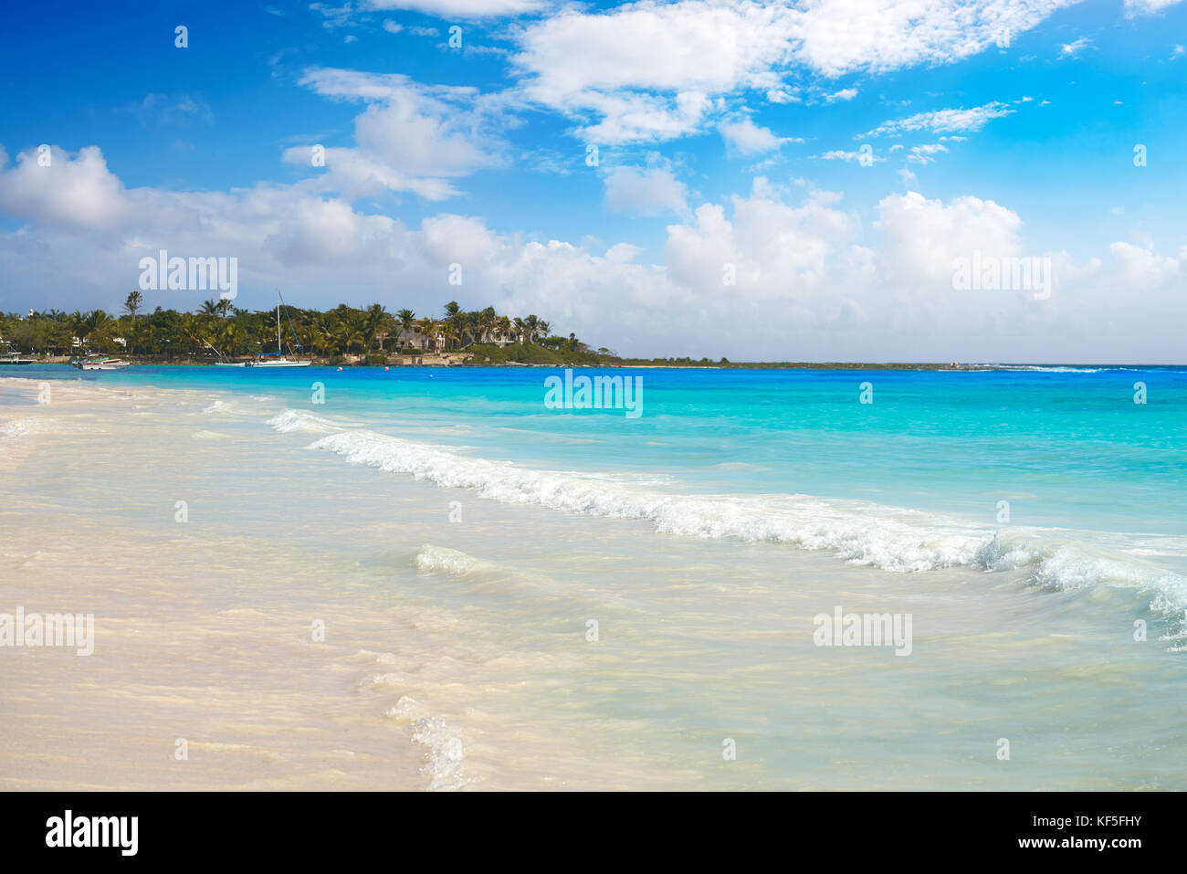 Akumal bay Caribbean beach in Riviera Maya of Mayan Mexico Stock Photo ...