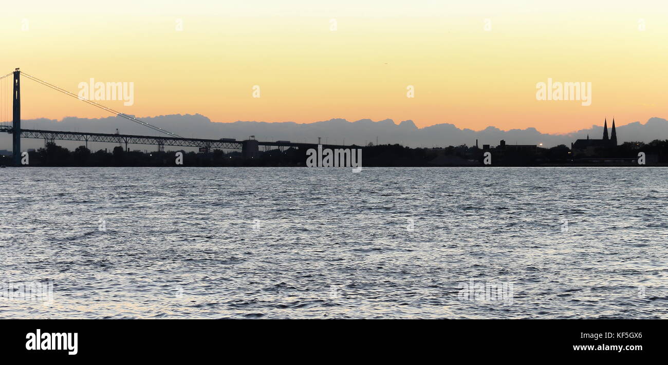 Detroit, MI, USA 2 October 2016 The Ambassador Bridge connects