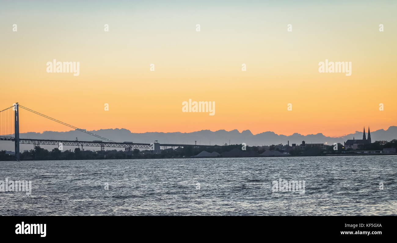 Detroit, MI, USA 2 October 2016 The Ambassador Bridge connects