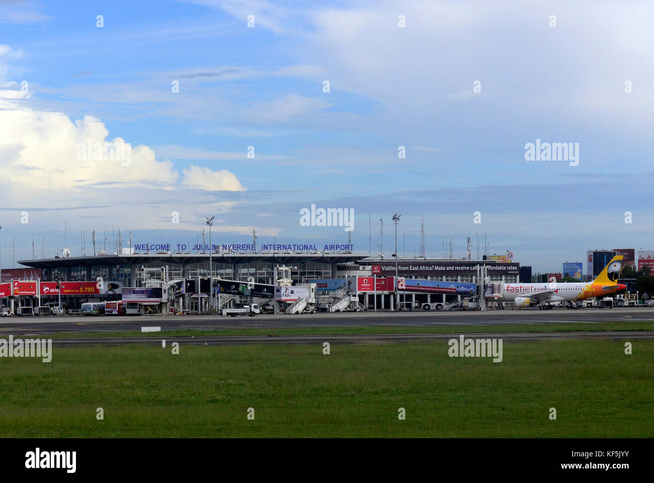 Julius Nyerere International Airport in Dar Es Salaam , Tanzania. Stock Photo