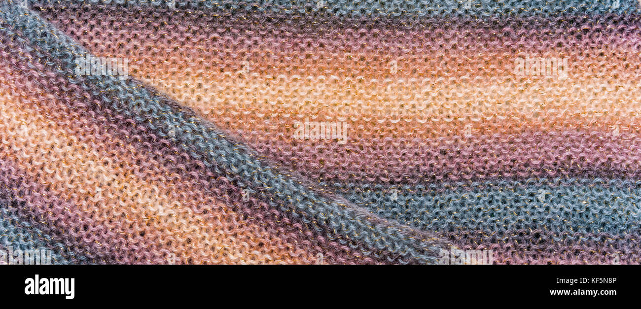 Thread For Knitting background thread for knitting. Knitting pattern of colorful yarn wool ...