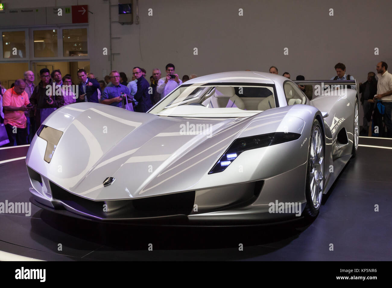 Frankfurt Germany Sep 20 2017 Aspark Owl Electric Supercar From