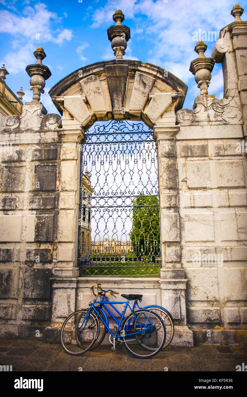 italy bicycle travel villa pisani outside Stock Photo