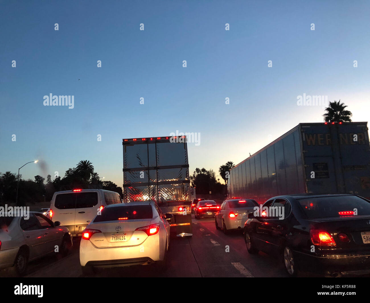 A traffic jam in Los Angeles, CA Stock Photo Alamy