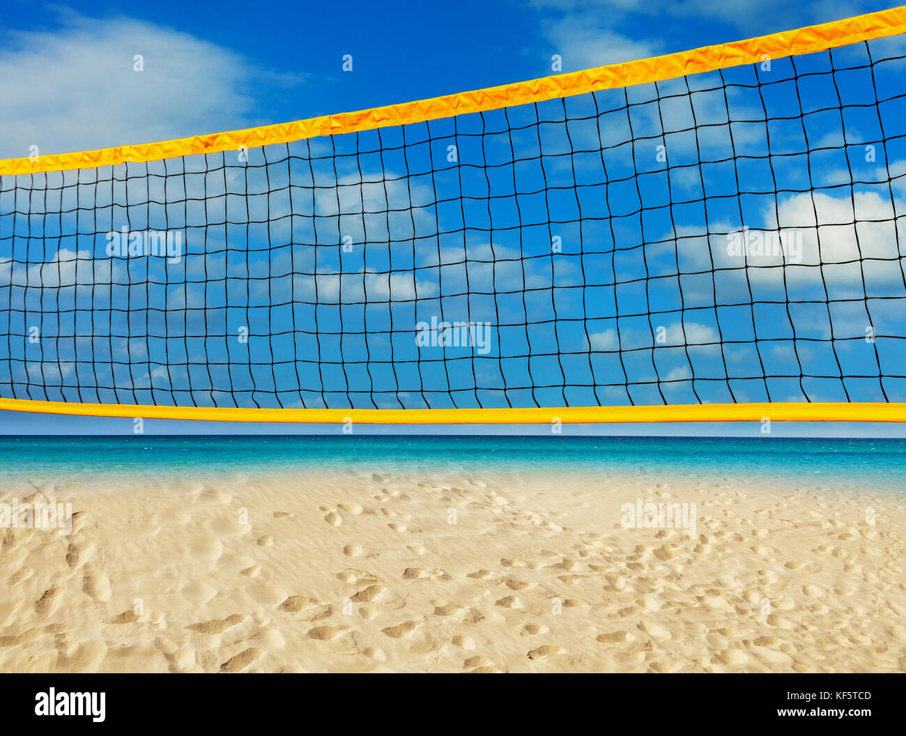 Volleyball net on the beach Stock Photo Alamy
