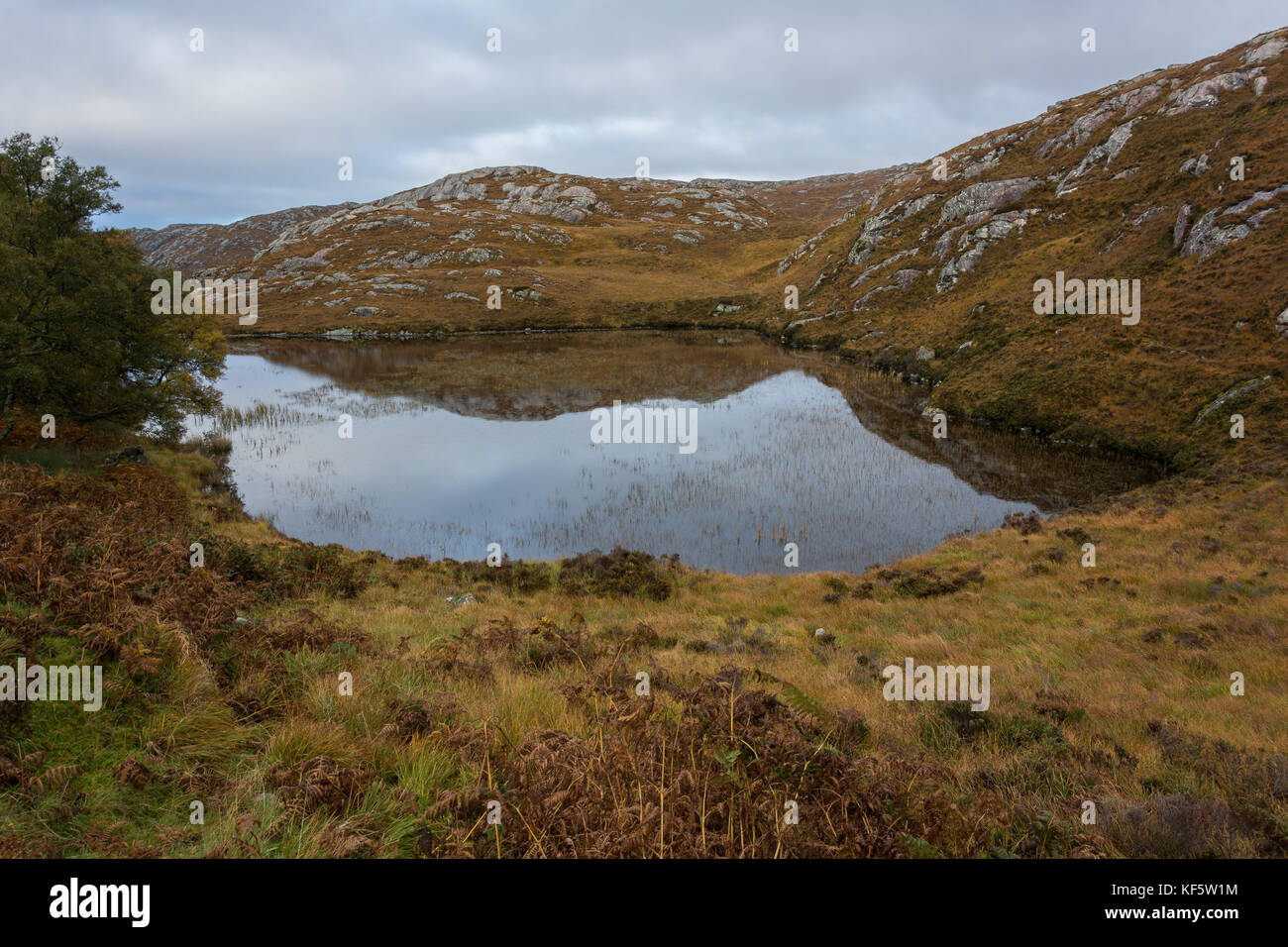 Remote Loch, Laxford, Sutherland, Scotland, United Kingdom Stock Photo