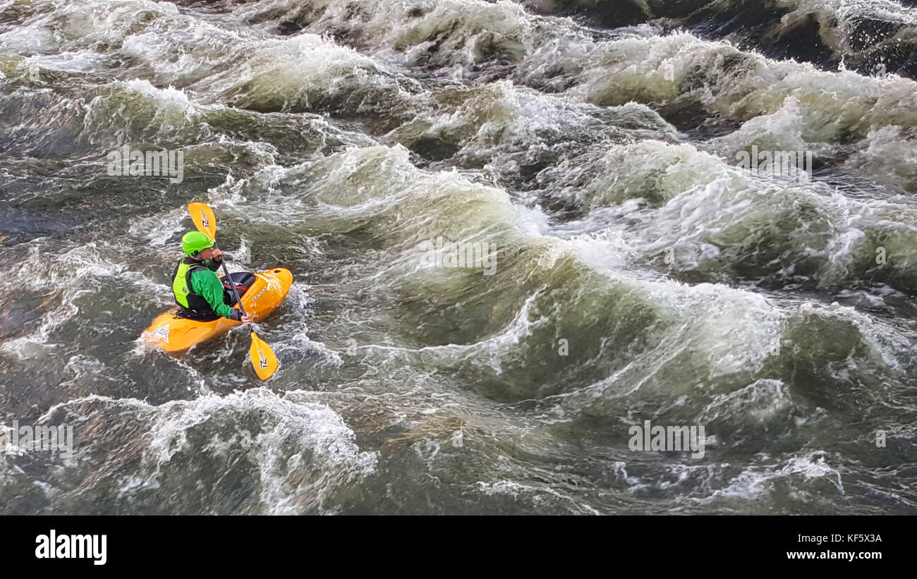 Water rafting in Stockholm, Sweden Stock Photo