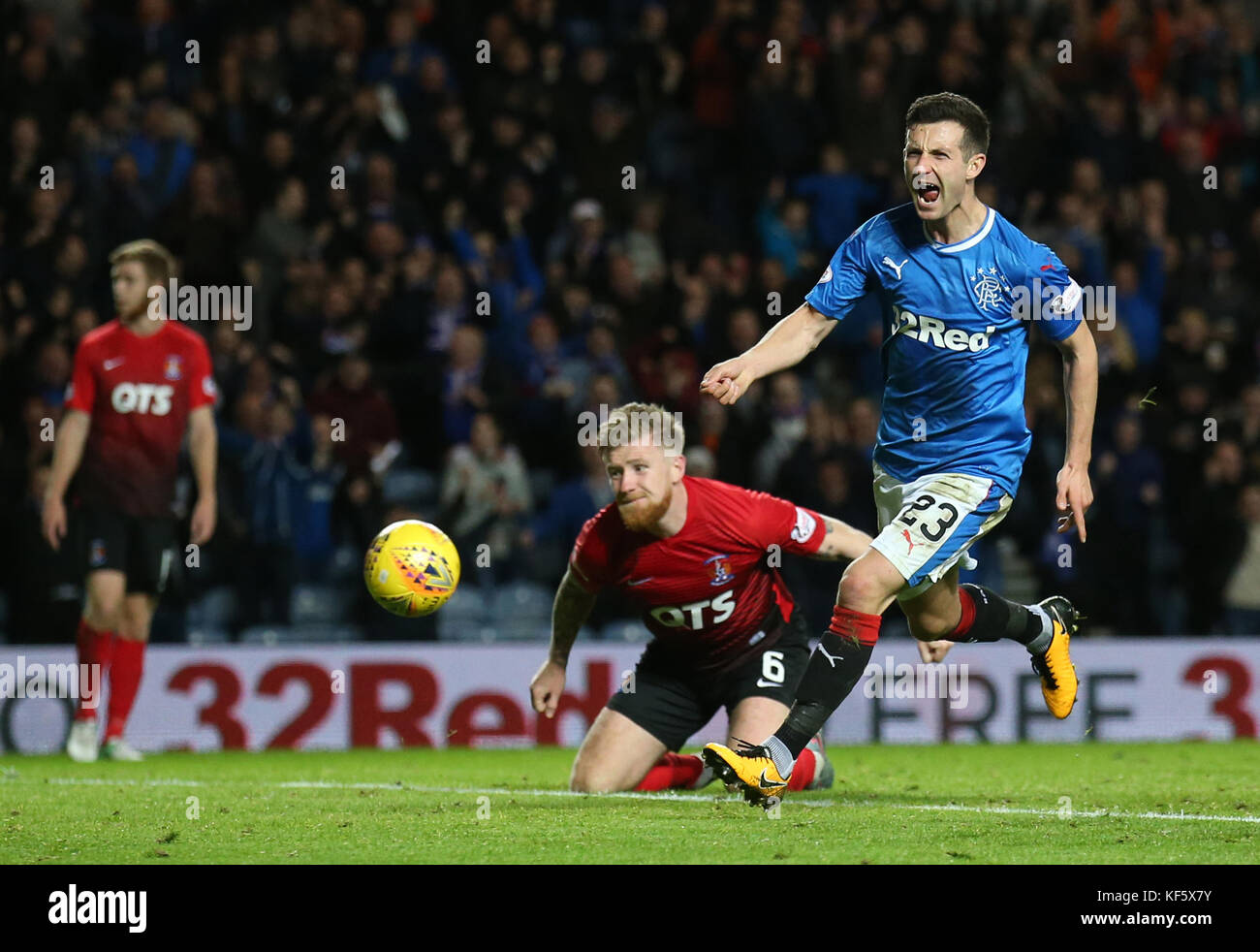 Jason Scotland Rangers Rangers Jason Holt celebrates scoring his side's first goal of the game ...