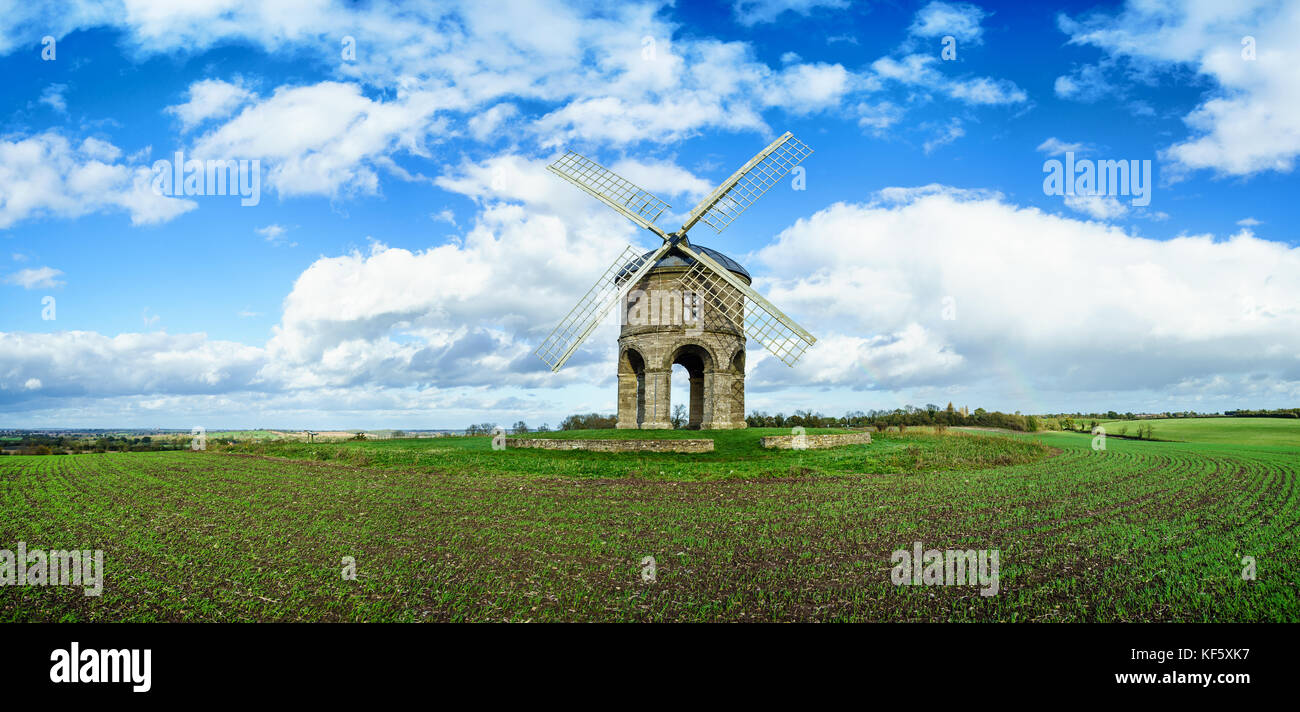 Panoramic view of Chesterton Windmill in Warwickshire, UK Stock Photo