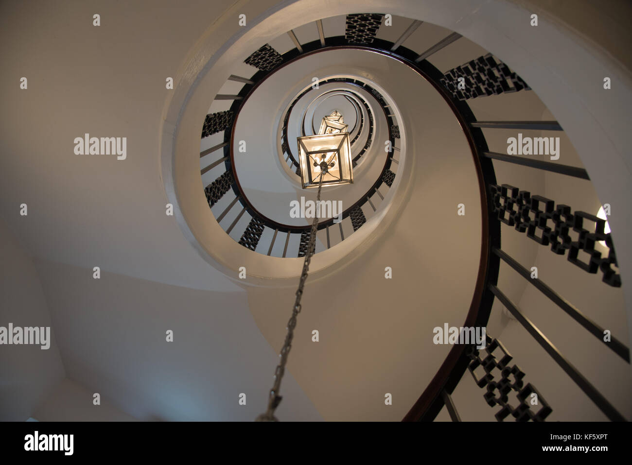 Spiral steps at hotel in Kopenhagen, denmark Stock Photo
