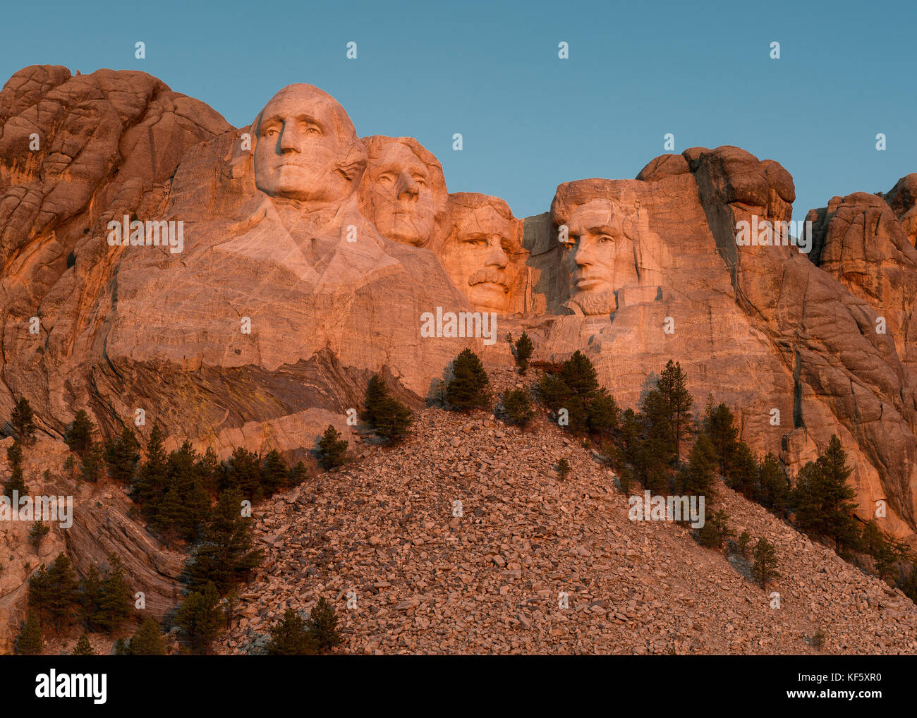 Sunrise at Mount Rushmore National Memorial near Keystone, South Dakota
