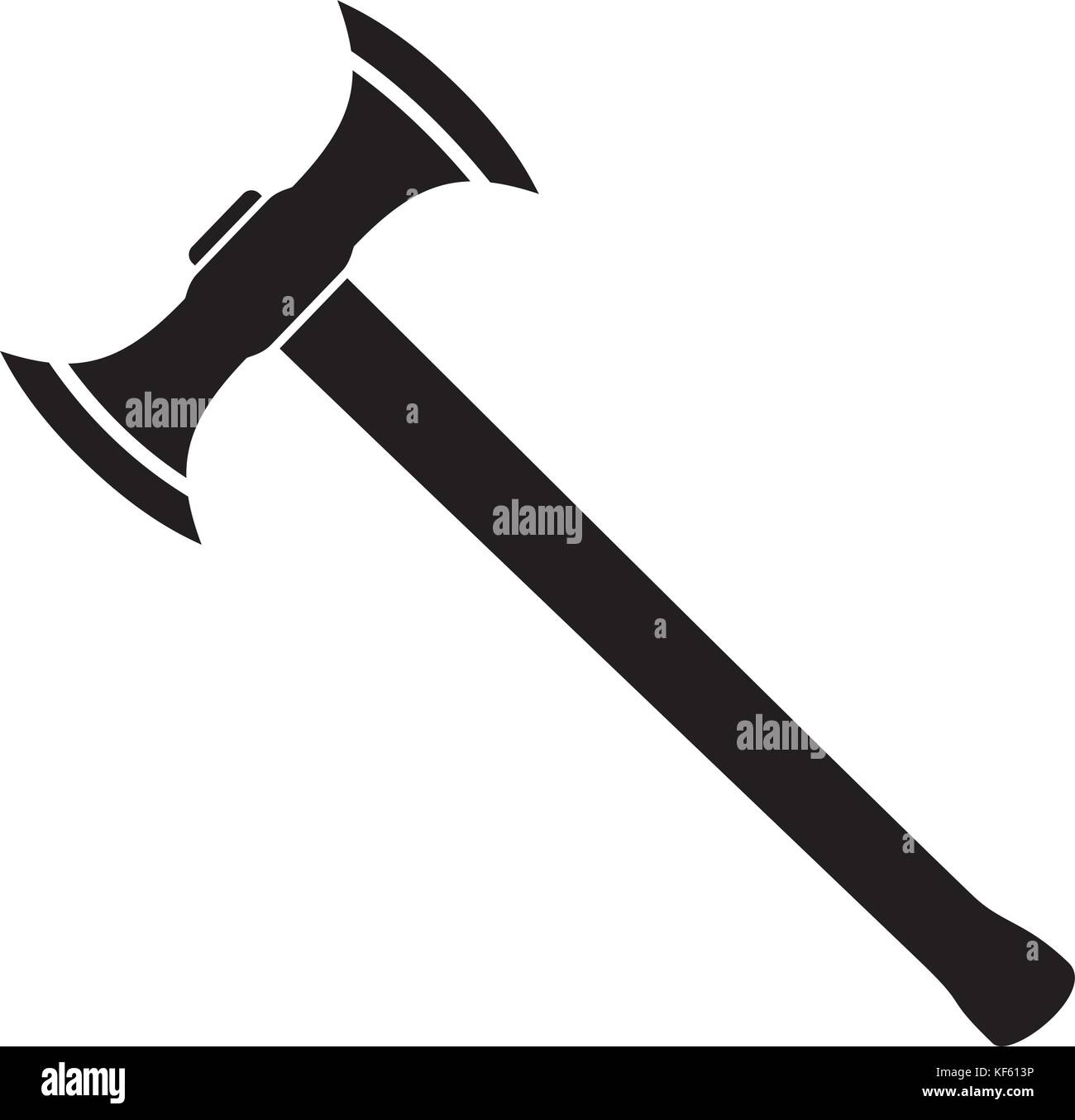 Medieval Battle Axe Stock Vector