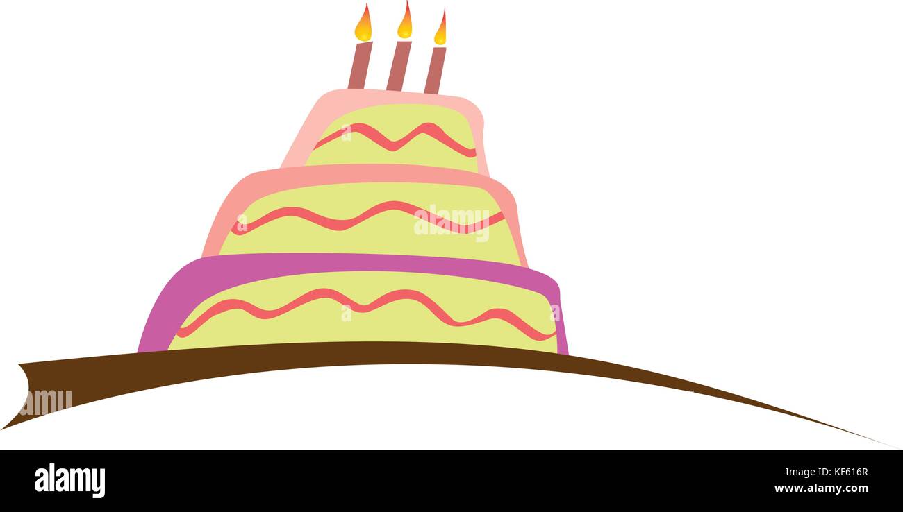 Birthday cake with candles Stock Vector Image & Art - Alamy