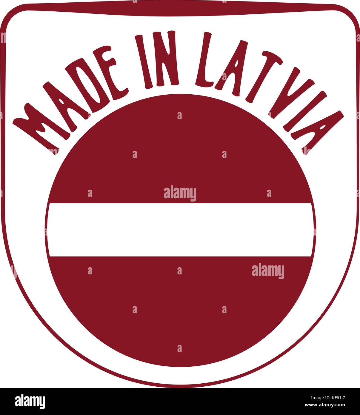 Made in Latvia sign Stock Vector