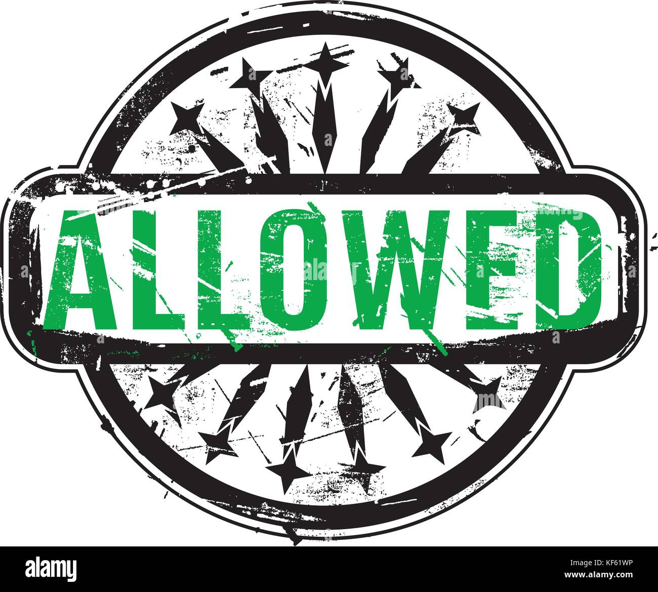 Allowed rubber stamp vector illustration Stock Vector Image & Art - Alamy