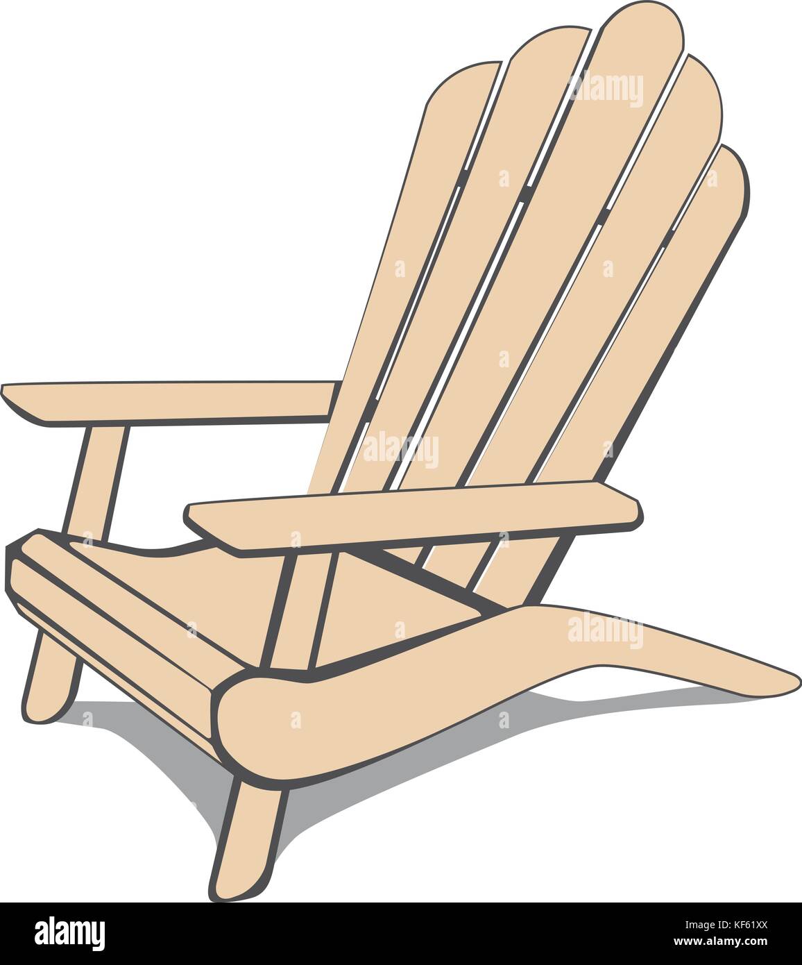 Beach furniture on white Stock Vector Images - Alamy