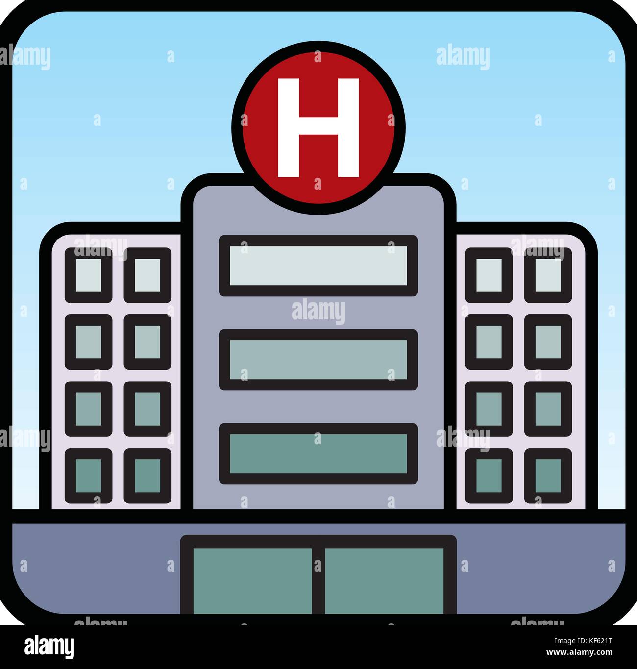 Large Hospital Building Stock Vector Image & Art - Alamy