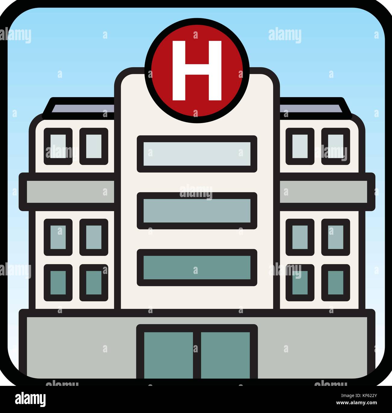 Large Hospital Building Stock Vector Image & Art - Alamy