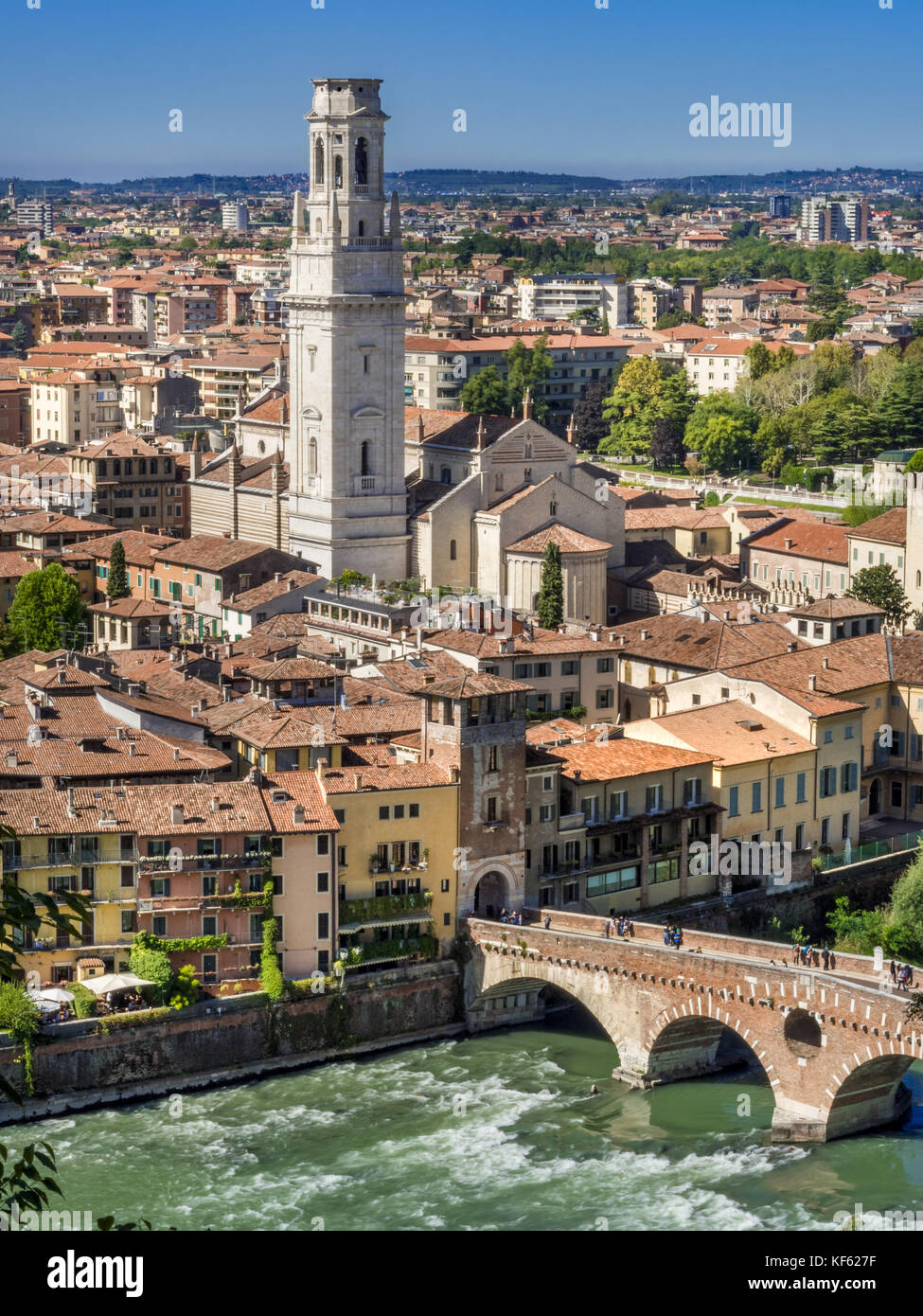 View of Verona and River Adige, Italy Stock Photo - Alamy