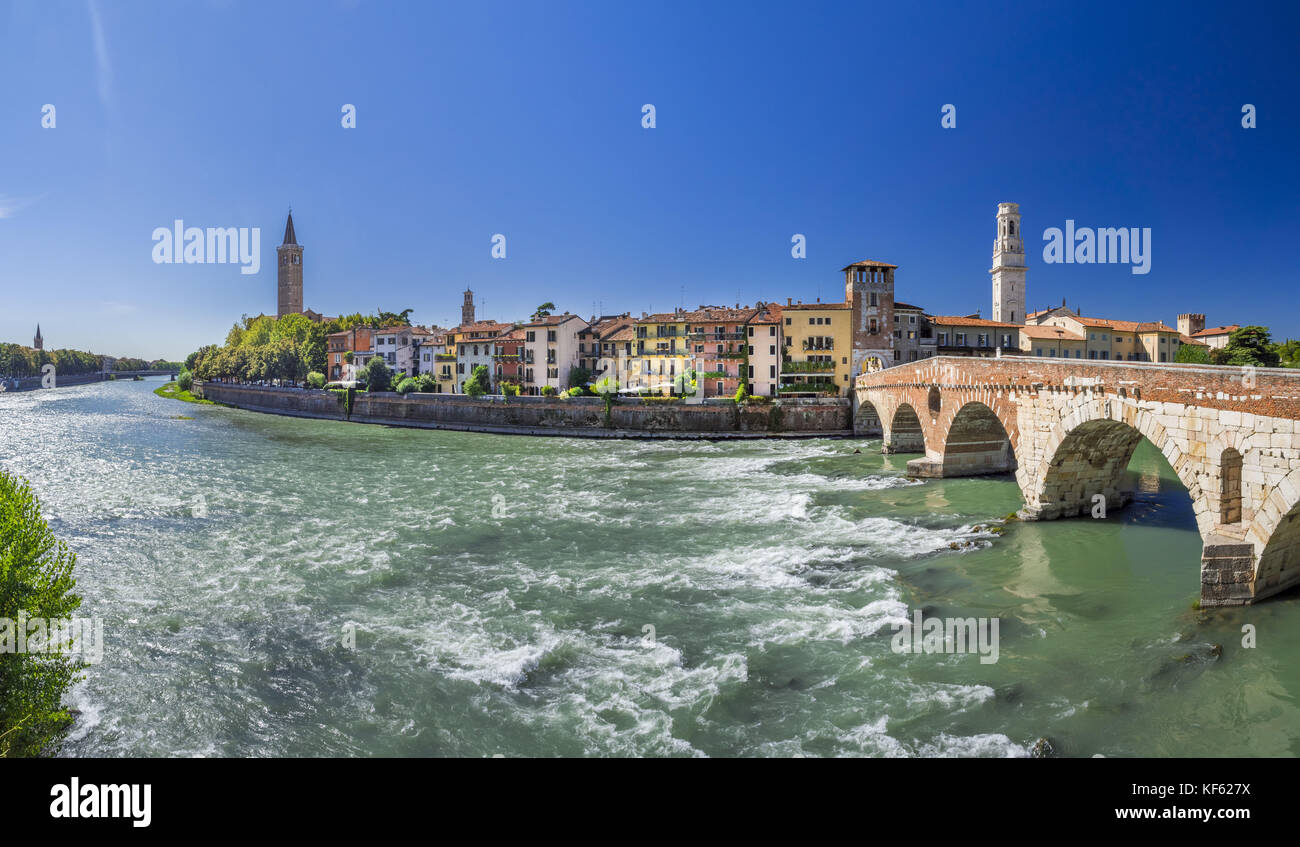 View of Verona and River Adige, Italy Stock Photo - Alamy