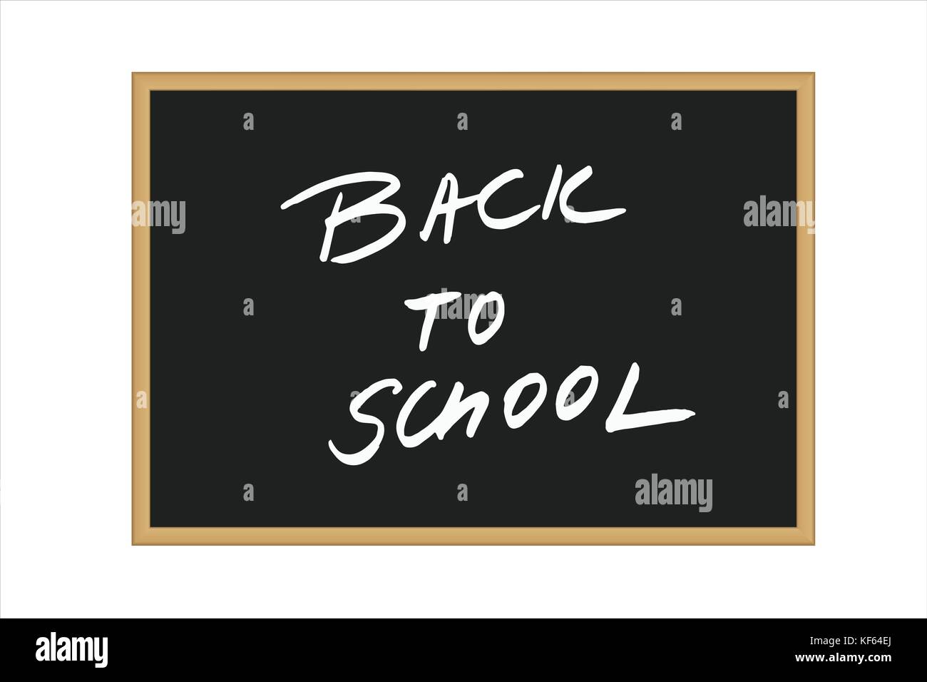 Vector illustration of black school board with handwritten text Back to ...