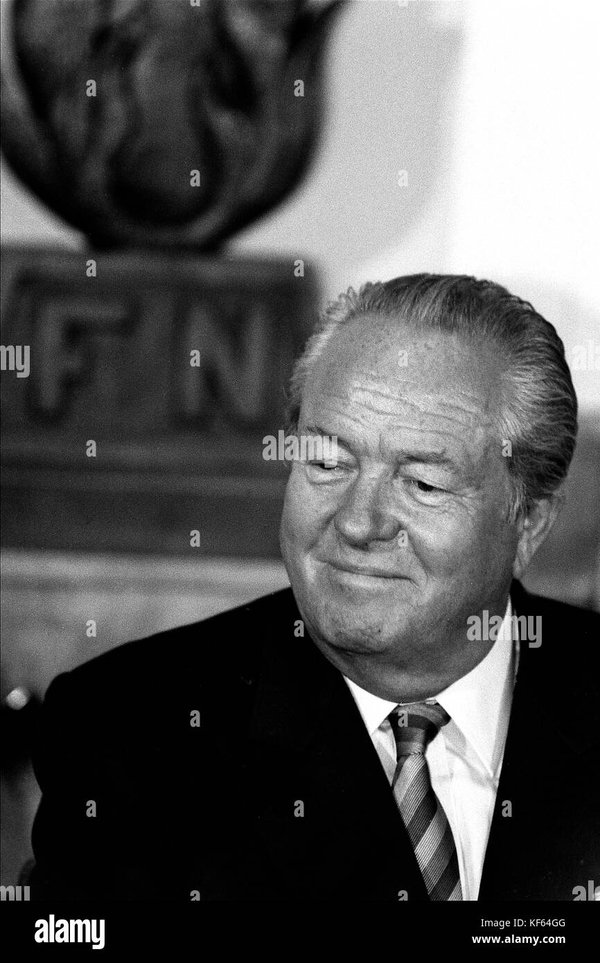 JeanMarie Le Pen, President of French National Front (FN) pays visit