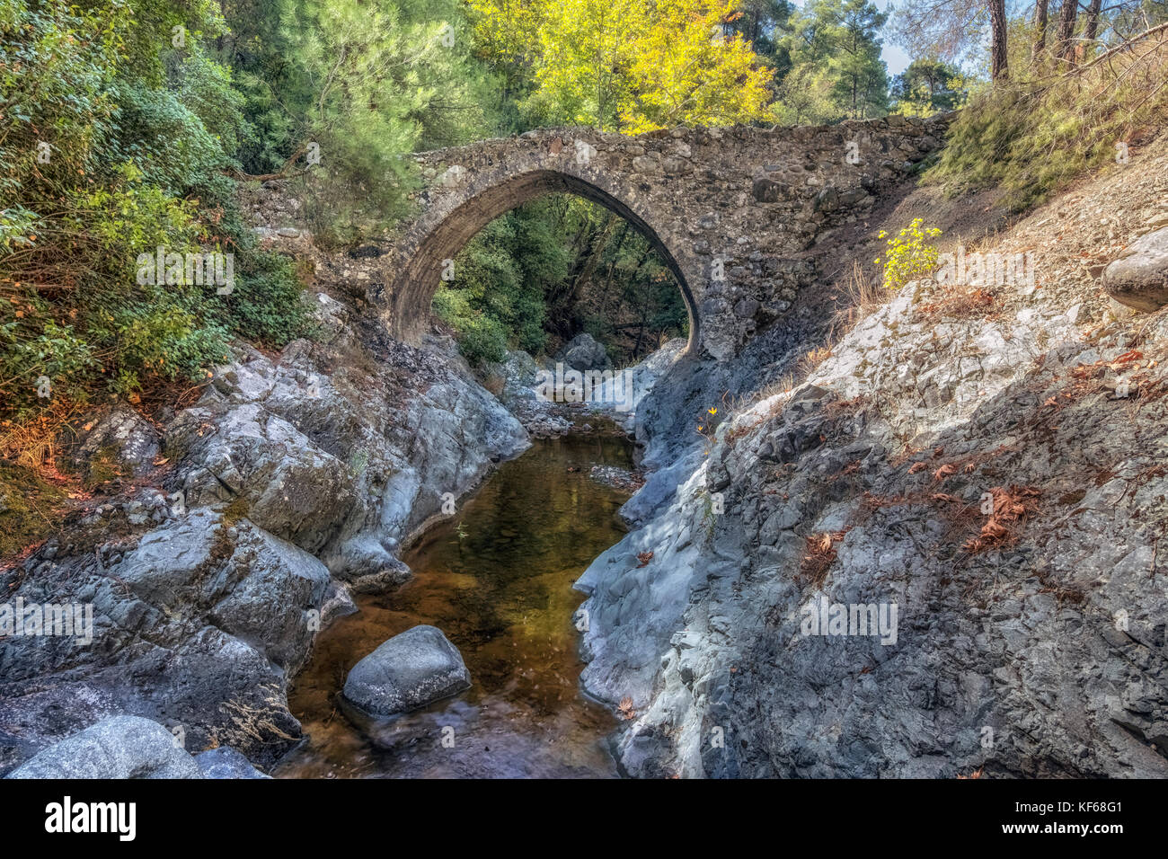 Elias Bridge, Paphos, Cyprus Stock Photo