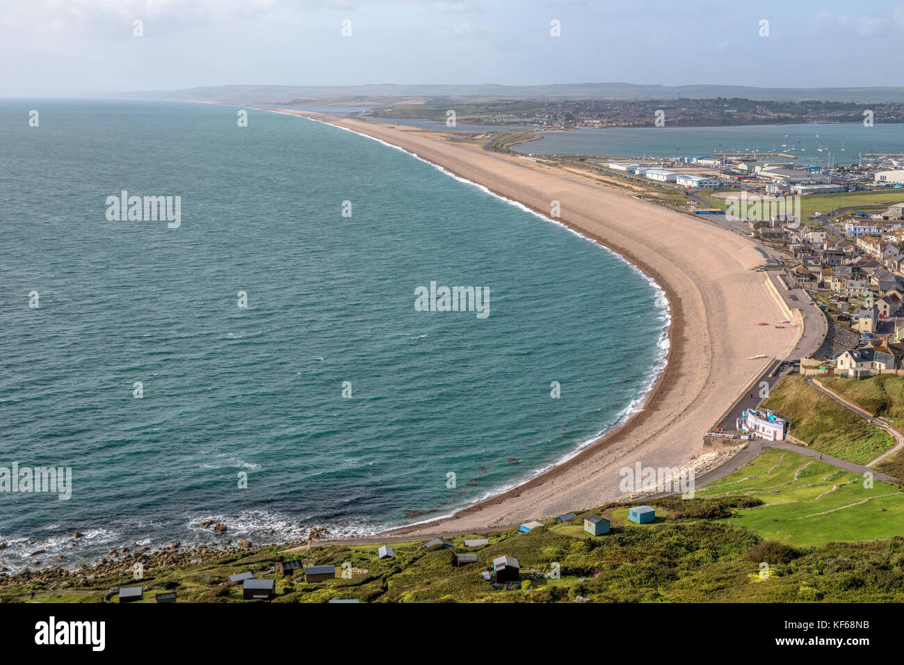 Chesil Beach from Portland, Britain's longest 'tombolo', Ch…