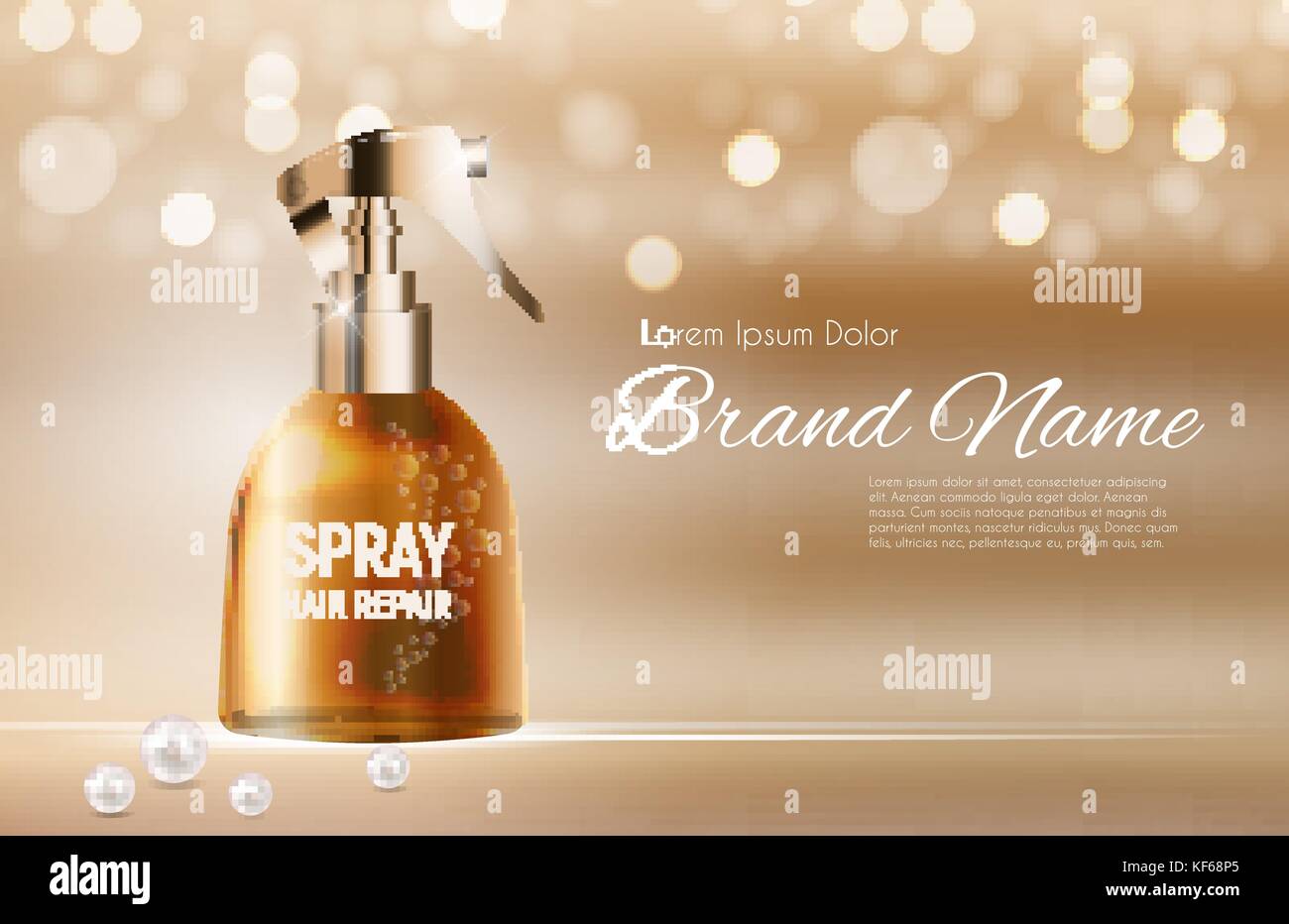 Design Hair Repair Spray Cosmetics Product Template for Ads or Magazine