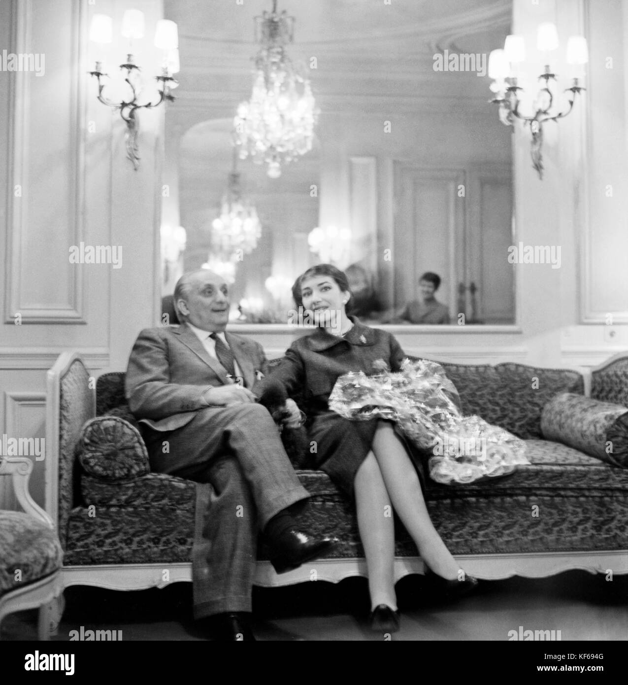 Maria Callas Husband Giovanni Meneghini High Resolution Stock