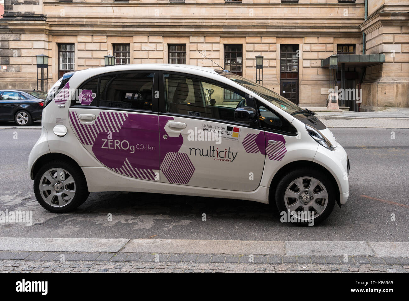 Multicity electric car sharing vehicle in Berlin Stock Photo