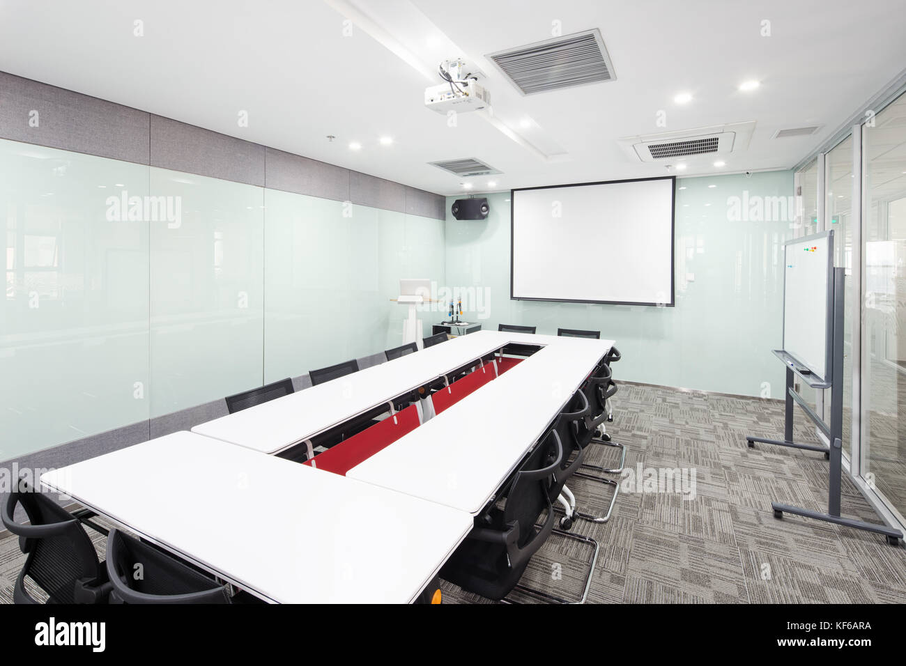 design and decoration in modern meeting room Stock Photo - Alamy
