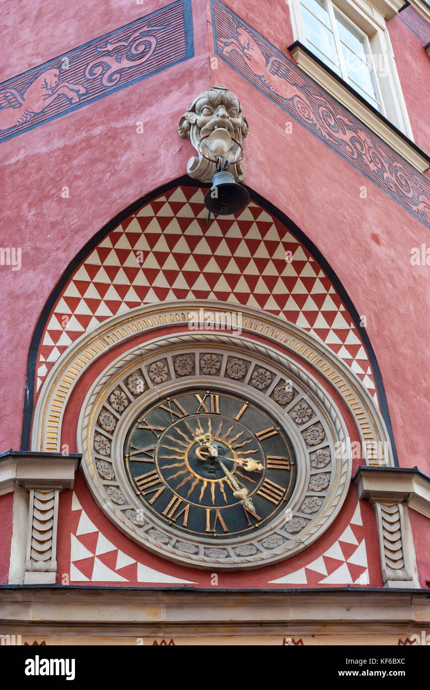 Clock on the palace of culture in warsaw hires stock photography and